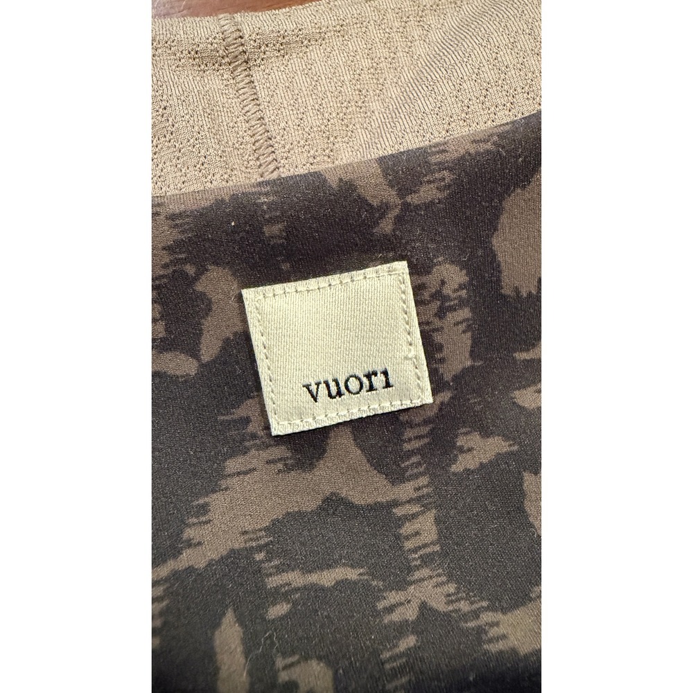 Vuori Daily Bra Womens Medium Dark Camo Leopard Print Scoop Neck VW158 - Picture 6 of 13